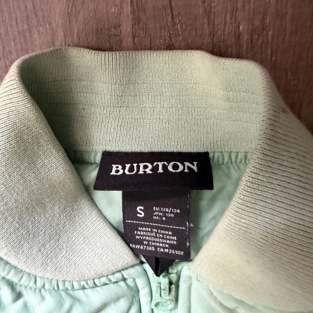 Burton Girls Puffer Mint Green Snow jacket Sz Small - Picture 4 of 8